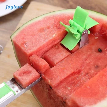 

JOYLOVE New Watermelon Cutter Multi Melon Slicer Cutting Machine Stainless Steel Windmill Fruit Household Artifact Kitchen Tool