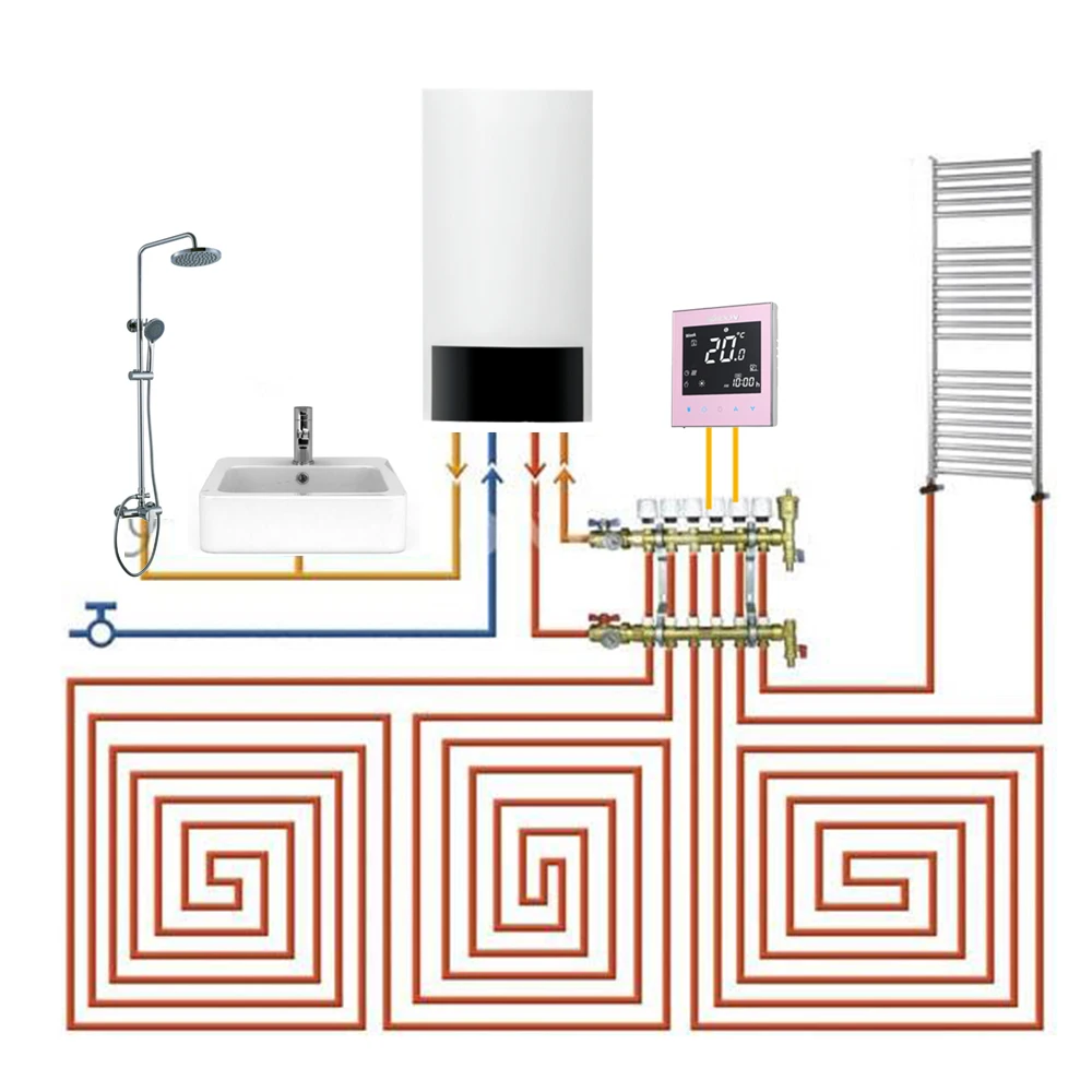 KKmoon цифровой воды Нагревательный термостат 7-дневный программируемый с поддержкой Wi-Fi соединения и голос Управление Энергосбережение переменного тока 95-240V 5A