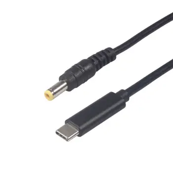 

Power Supply Adapter Cable Type-C Male To 5525 Male Straight Converter Cord With PD Chip For Laptop Computer Durable