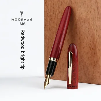 

Fountain Pen 0.6mm Moonman M6 Handmade Natural Wood Iridium Fine Fountain-Pen Writing Pens School Office Supplies Stationery New