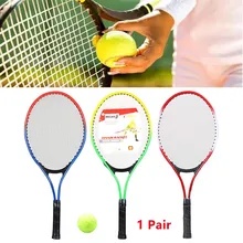 

Ferroalloy Tennis Racket With Ball Teenager Kids Children Sports Tennis Racket Set Ultra Light 2PcsTennis Racket Kids Equipment