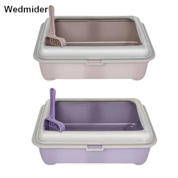 

Cat Bedpans Semi Closed Anti-splash Cat Toilet Cat Litter Box Plastic Bedpan Case Pet Supplies Easy To Use