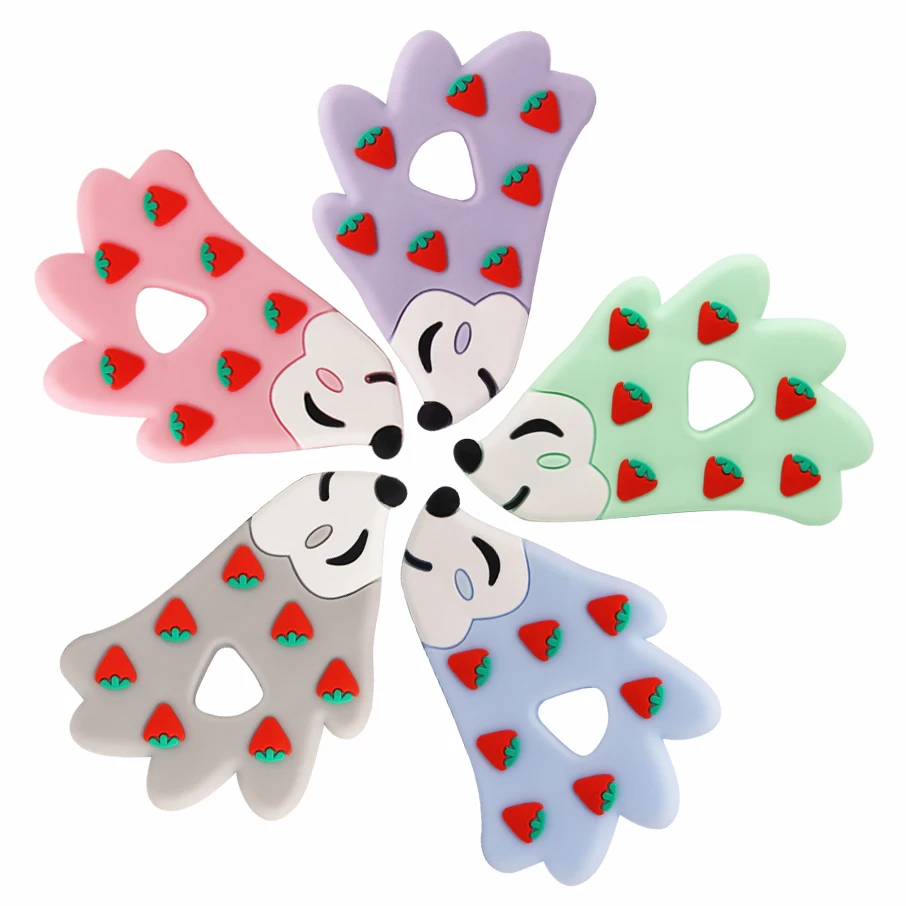 

2021 New Arrival Silicone Teether Baby Teething Chew Massage The Gums For Over 4Monthes Infant Boy Girl Teething Toy