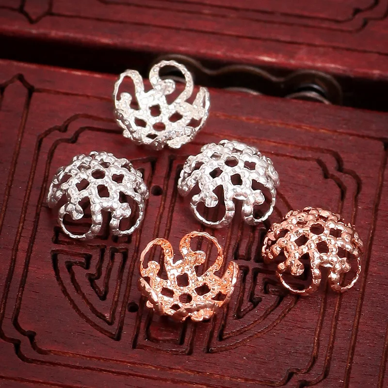 20Pcs 7.78MM Copper Metal Spacers Flower Hollow Loose Spacer Beads For Jewelry Making Bracelets Accessories Handmade Craft 27179 | Украшения