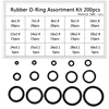 PCP Paintball NBR Rubber O-rings Durable Socket Black Gasket Replacements Sealing O-rings 15 Sizes Available 200PCS/SET DQ001 ► Photo 3/6