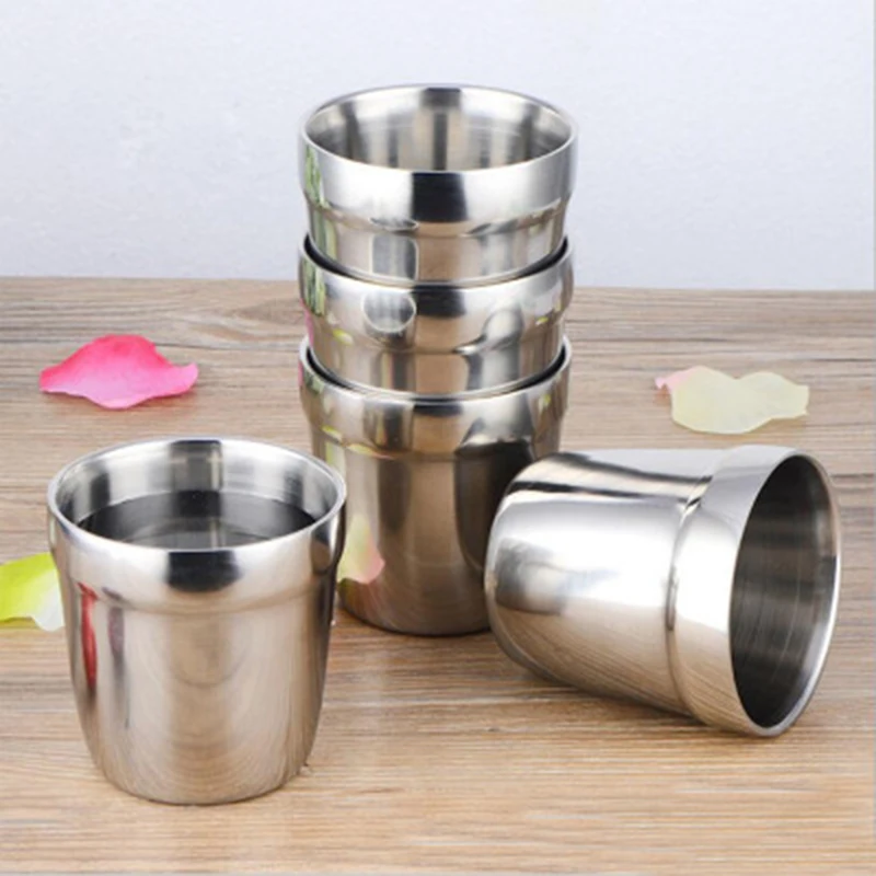 

Stainless Steel Mini Cup Mug Drinking Coffee Beer Tumbler Camping Travel Use