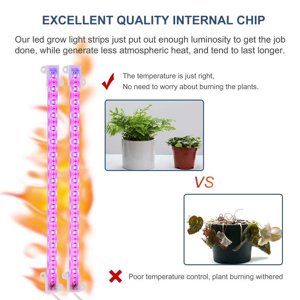 Лампа для выращивания растений, водонепроницаемая, полный спектр, Светодиодная лента, цветок, фитолампа, 4 уровня яркости, лампа для выращивания, для теплицы, Гидропоника