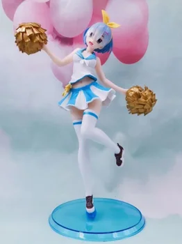 

Re:ZERO Starting Life in Another World Rem And Ram Anime Figure Sexy Girl Cheerleader Ver. Smile PVC Action Figure Toy Doll Gift