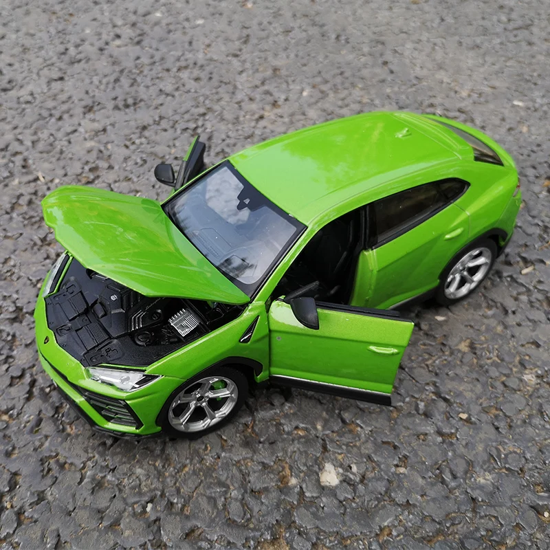 Welly 1:24 Lamborghini Urus с принтом в виде зеленой машинки брелок для автомобильных ключей