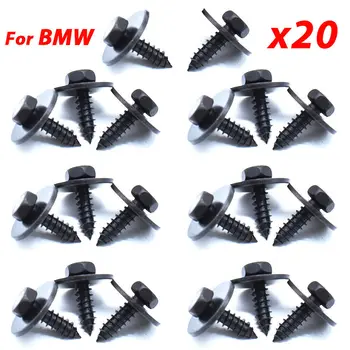 

Trim Hex Head Screws 20 PCS For BMW Metal Engine Head Washer Accessories