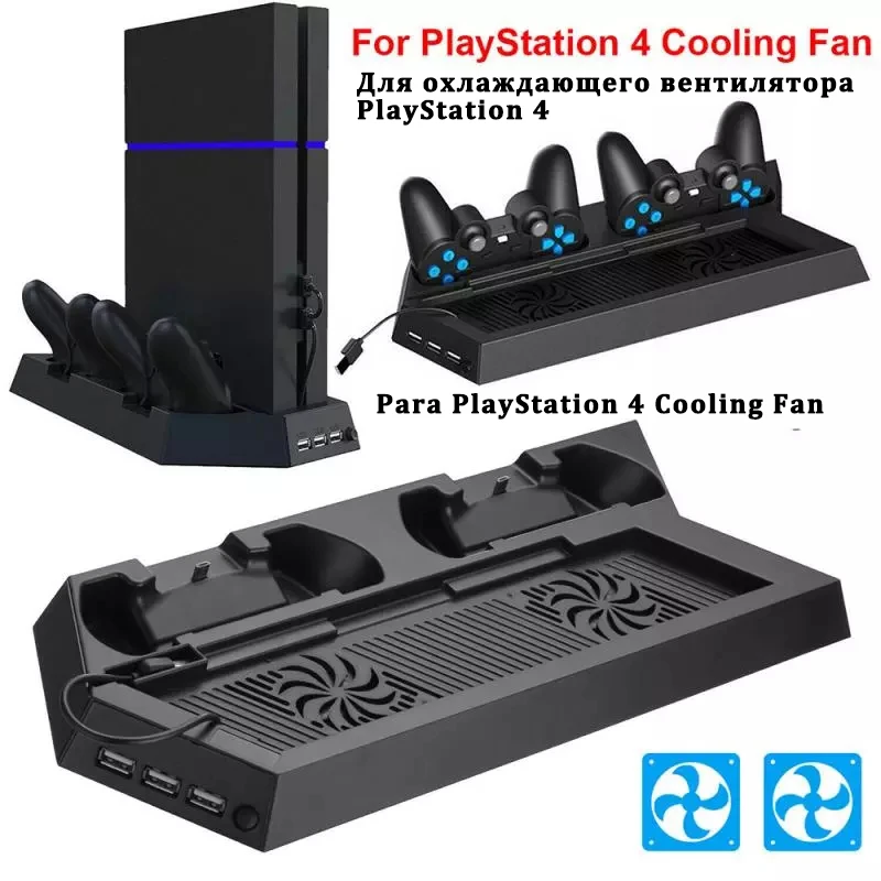 Base de ventilador de soporte para Sony PS4, estación de juego, acoplamiento, controlador, Accesorios Control|Soportes| - AliExpress