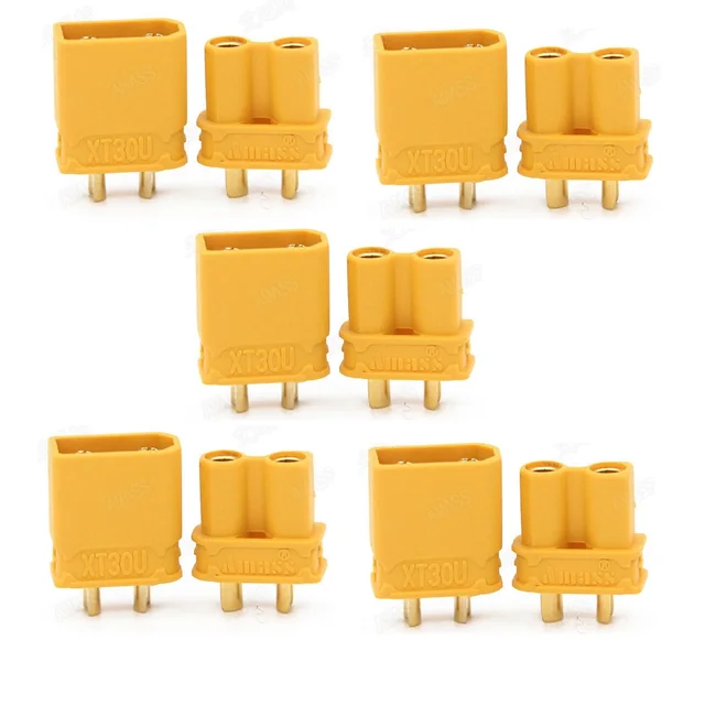 10 x Amass XT30 XT30U XT60+ XT90 XT90H XT60H Plug Connector With Sheath Housing 5 Male 5 Female (5 Pair ) 5