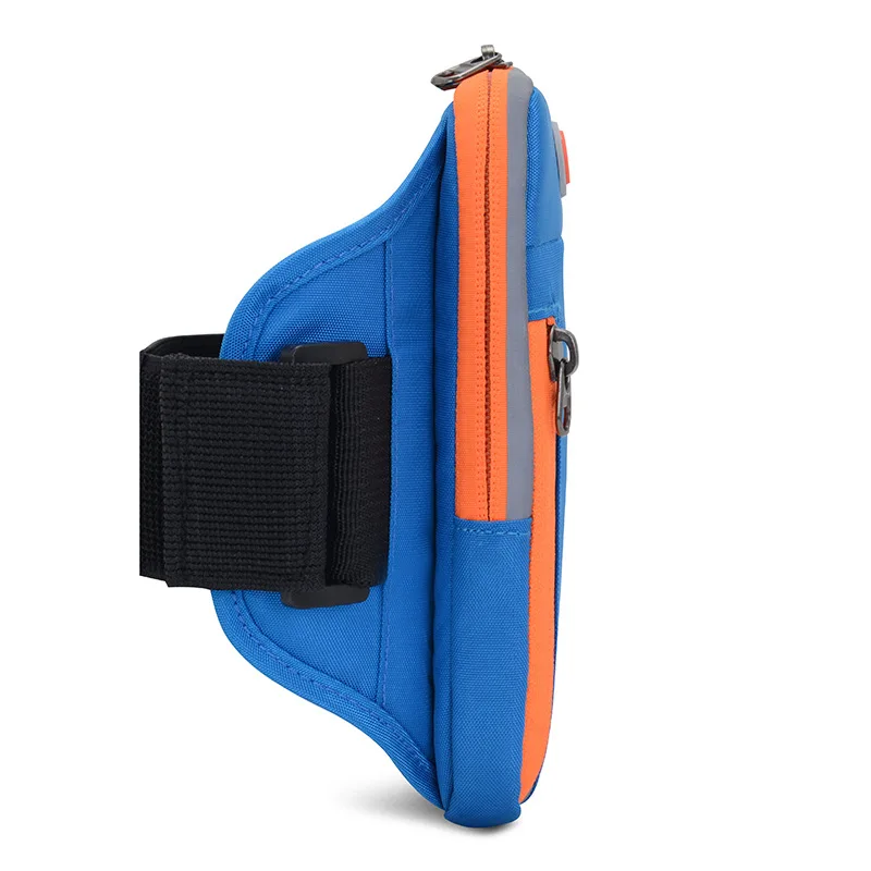 

New Style Running Sports Mobile Phone Armstrap Waterproof Earphone Wrist Wrap Reflective Hiking Outdoor Arm Bag Fitness Sports B