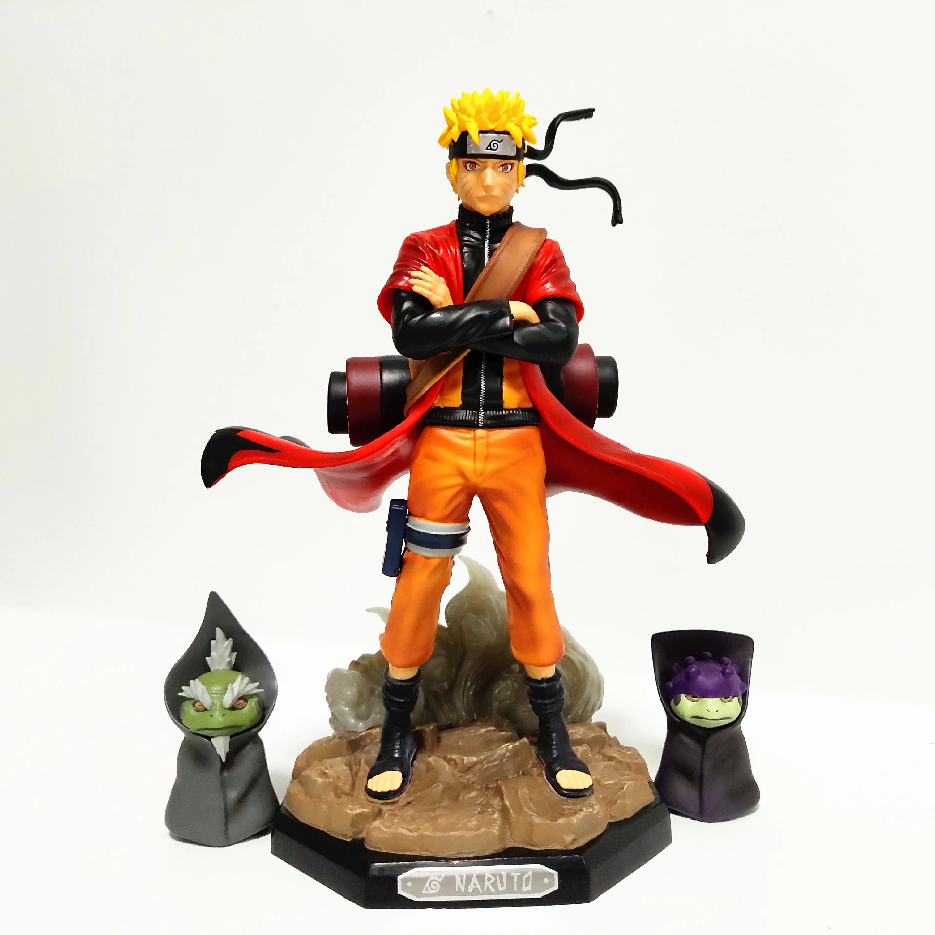 Koop Naruto Sage Mode PVC Action Figure Anime Naruto Shippuden Uzumaki Naruto Beeldje Met Kikker Collectible Model Toys 220mm
