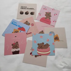 Ensemble de 9 cartes ours mignon, matériel pour Journal, carte murale, carte postale, décoration de fond, cartes Photo, Flashcards 