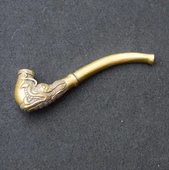 

Pot de tabac chine tête de vieux Dragon | pot de tabac en cuivre