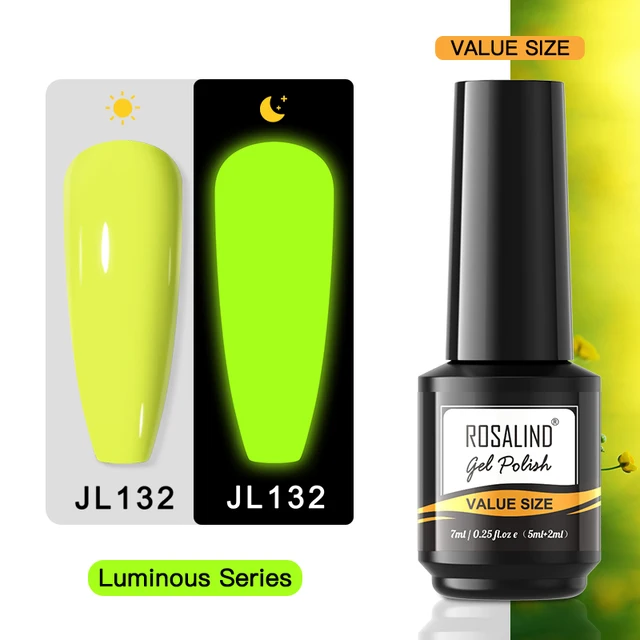 ROSALIND Gel Nail Polish Glitter Gel For Manicure Art Semi Permanent Hybrid Varnish Need UV LED Base Top Coat Nail Polish RAI-JL132