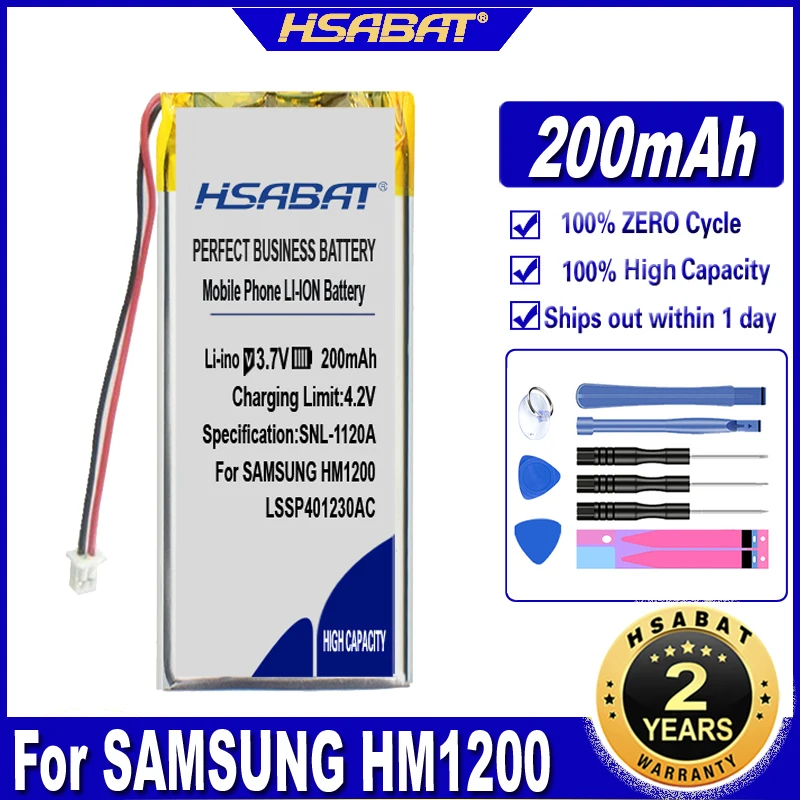 Batteria HSABAT 200mAh per batterie auricolari Bluetooth SAMSUNG HM1200|Digital  Batteries| - AliExpress