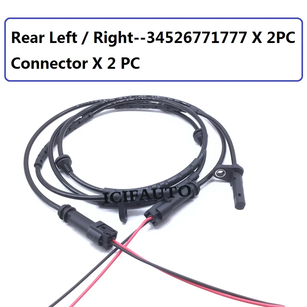 34526771777RearLeftRightABSWheelSpeedSensorConnectorPlugForBMWX5E70F15M.jpg
