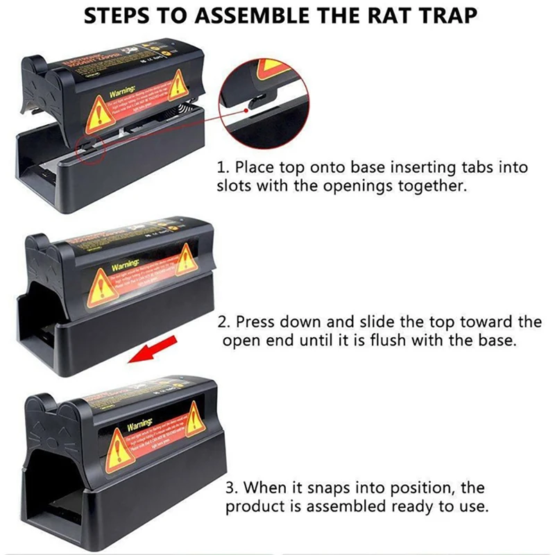 Electric Mouse Trap Killer Reusable Electronic Mice Trap Rat Kill Instantly  for Indoors Large Rodent Killer Catcher 7000v Electric Shock