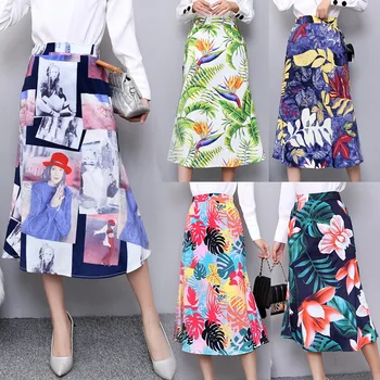 

Women's Pencil skirt 2020 New Cartoon A Print High Waist Slim Skirts Young Girl Summer Large Size Japan Female Falda