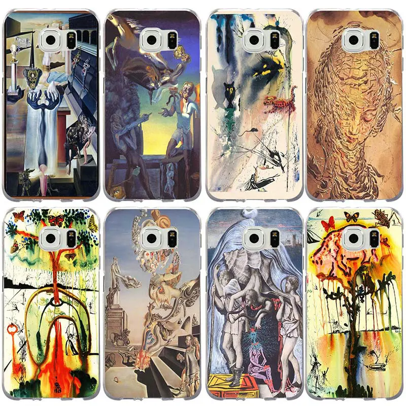 Soft Phone Case for Samsung Galaxy S2 S3 S4 S5 Mini S6 S7 S8 S9 S10 Edge Plus Lite Note 8 9 Coque Shell Surrealism Oil Painting | Мобильные