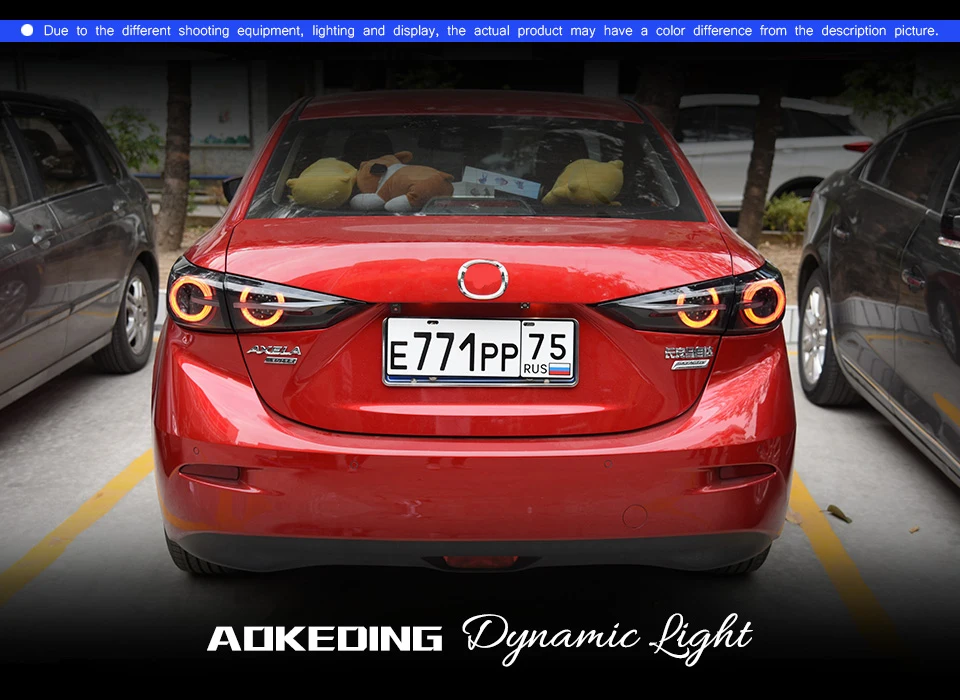 AKD Тюнинг автомобилей задние фонари для Mazda 3 Мазда 3 Axela- задние фонари светодиодный DRL ходовые огни Противотуманные фары с ангельскими глазками задние фонари
