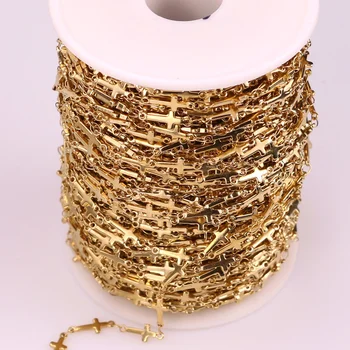 

1 Meter Stainless Steel Cross Chain Handmade Jewelry Making Supplies Findings Component DIY Accessories Wholesale Lots Bulk