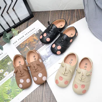

2020 New Children Girls Casual Shoes 1-6 Years Old Baby Toddler Shoes PU Leather Princess Single Shoe