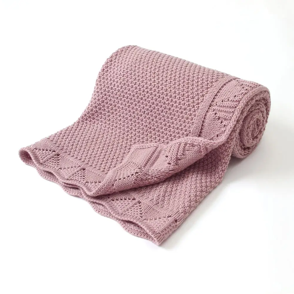Baby Blankets Knitted Newborn Soft Warm Swaddle Wrap Sleep Sacks 100*80cm Kids Bath Towels Children Outdoor Stroller Accessories
