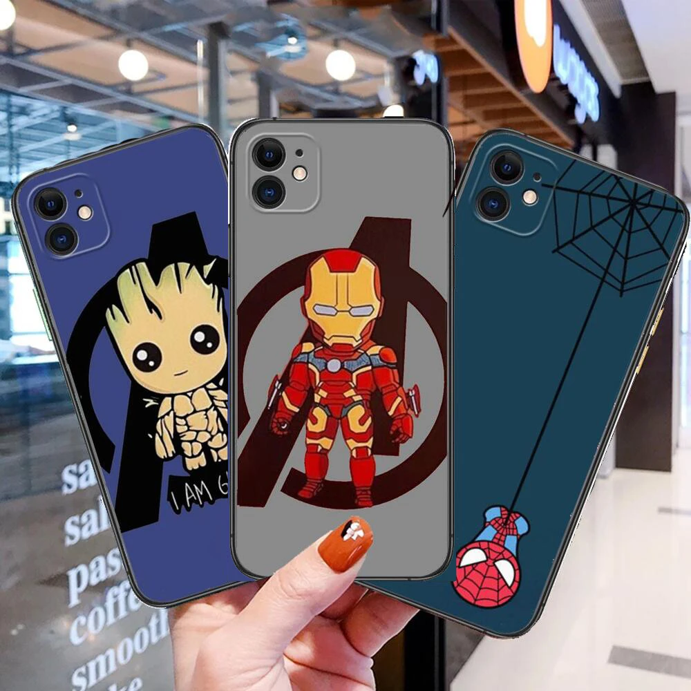 Marvel Iron Man For Xiaomi Redmi Note 10S 10 9T 9S 9 8T 8 7S 7 6 5A 5 Pro Max Soft Black Phone Case | Мобильные телефоны и