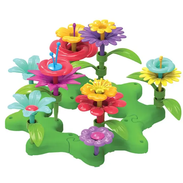 Flower Garden Building Toys - Build a Bouquet Floral Arrangement Playset for Toddlers and Kids Age 3, 4, 5, 6 Year Old Girls 5