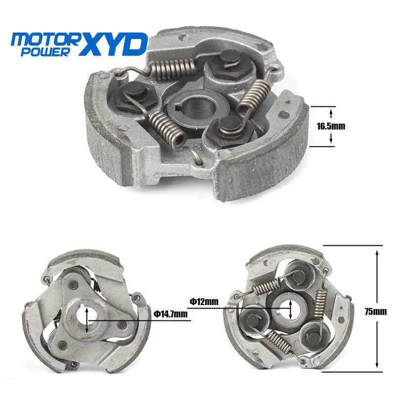 

3 Shoe Spring Alloy Clutch Pad For 47cc 49cc 2 Stroke Engine Mini Motos Pocket Dirt Pit Bikes Scooter ATV Quad Crosser 4 Wheeler