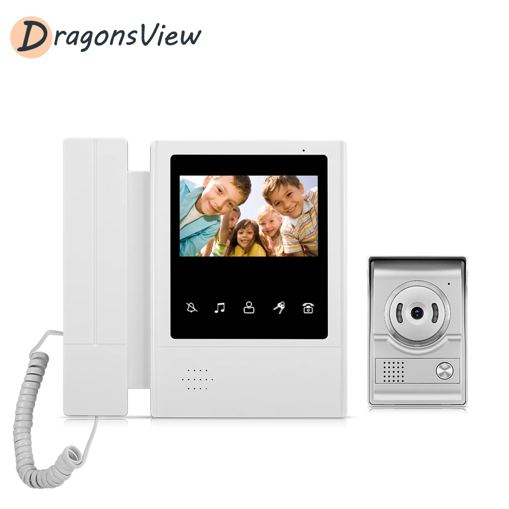 Видеодомофон DragonsView с камерой 4 3 дюйма проводной дверной звонок домофон функцией