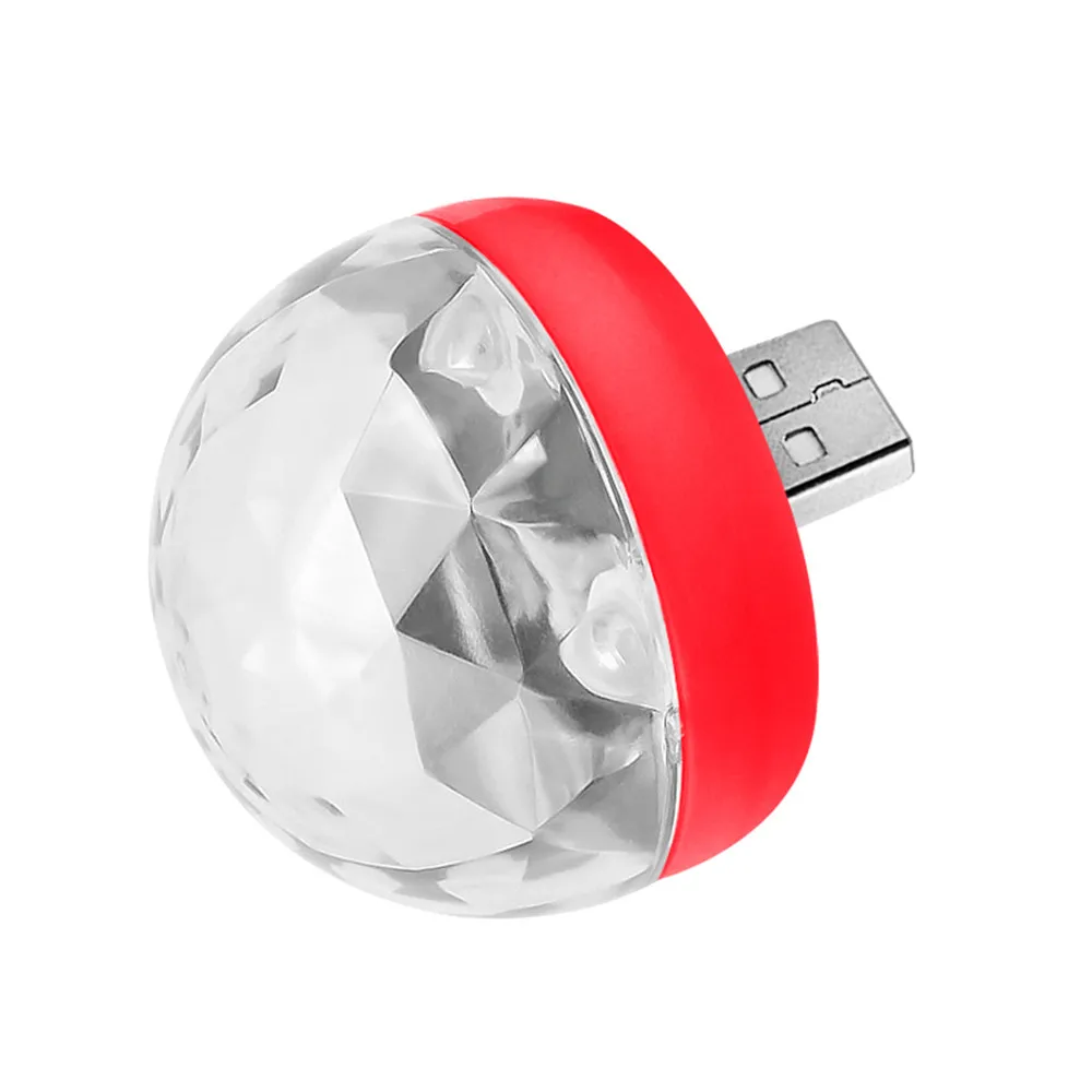 red Мини USB СВЕТОДИОДНЫЙ диско этапа светильник Портативный Семья вечерние магический шар красочный светильник бар клуб сценическое освещение лампа для мобильного телефона - Цвет: red