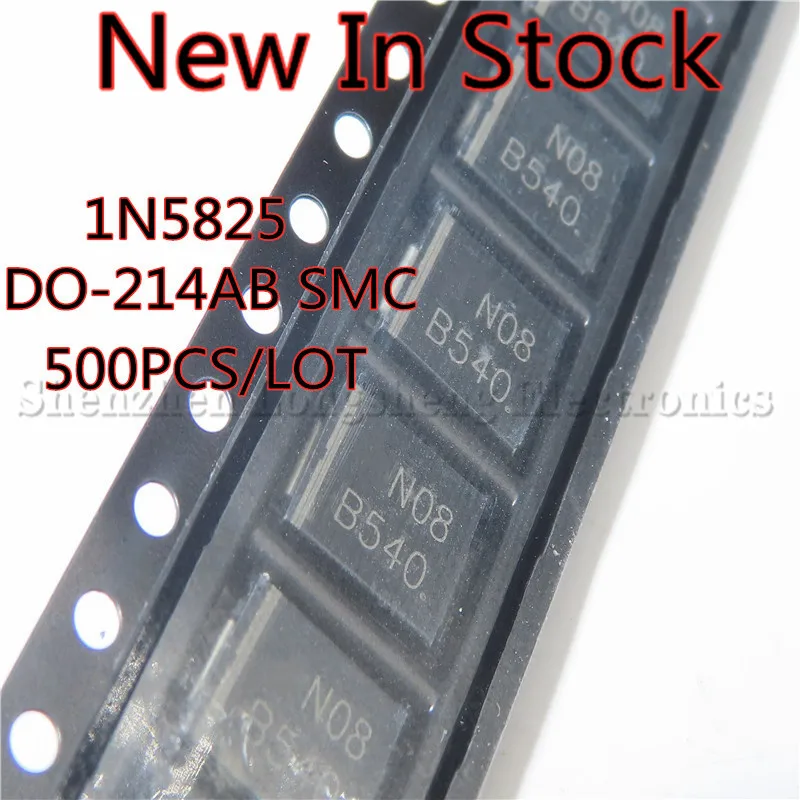 

500PCS/LOT SMD Schottky diode 1N5825 MBRS540 B540C DO-214AB SMC 5A/40V