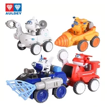 AULDEY Super Wings large space adventure engineering vehicle toy set with mini robot movable puppet toy for children gifts