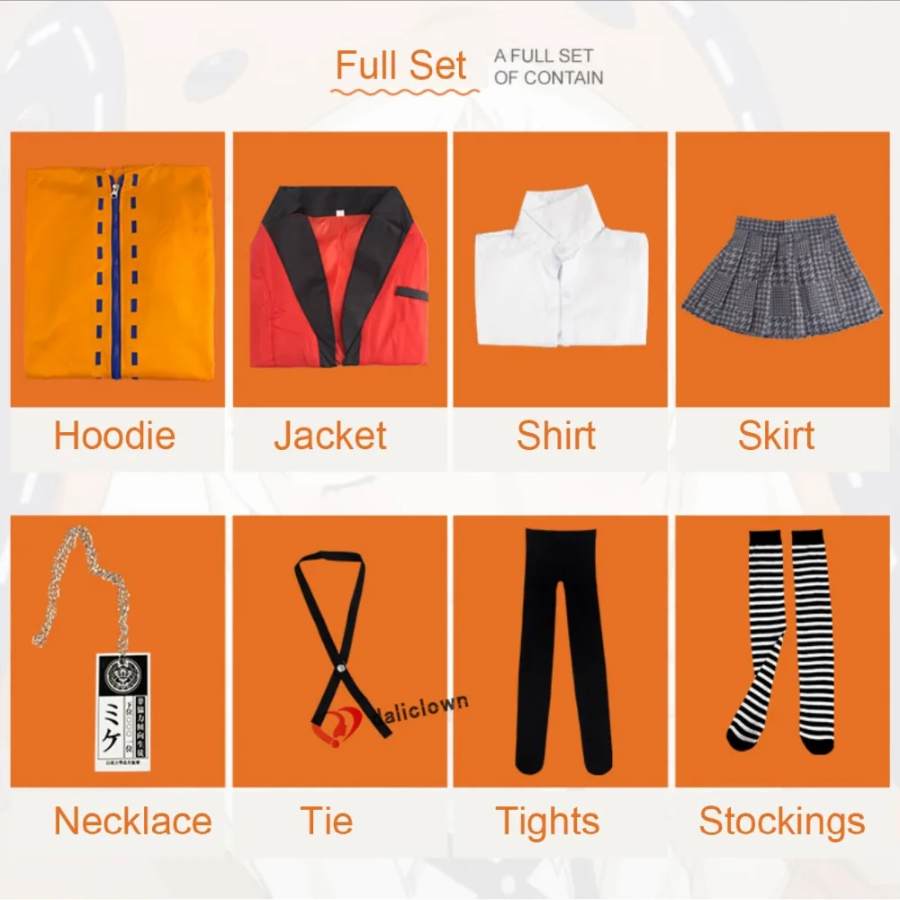 Daliclown Anime Kakegurui School Girl Uniform Hoodie Rune Runa Cosplay Costume Kirari Yumeko Jabami Halloween Dress Women -Zentai shop online H1602a2a2bdf647cabb5546f26f7df8cfw.jpg