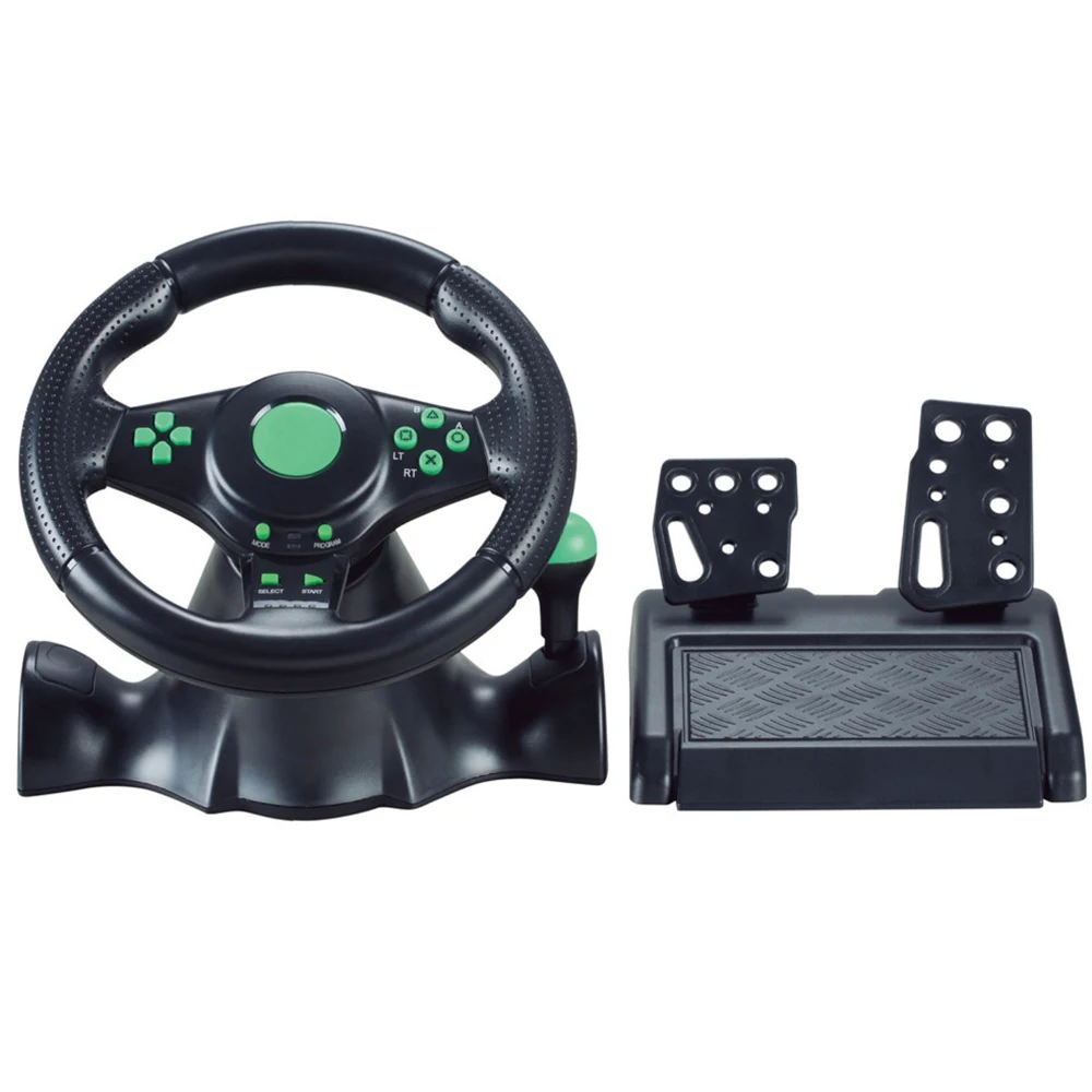 四合一深圳厂家直销XBOX360 PS3 P2 PC游戏方向盘 USB电脑震动方向盘