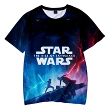 Одежда с 3D принтом «Звездные войны», «подъем Скайуокера» детские пляжные футболки с принтом Лидер продаж, футболки с короткими рукавами для мальчиков и девочек