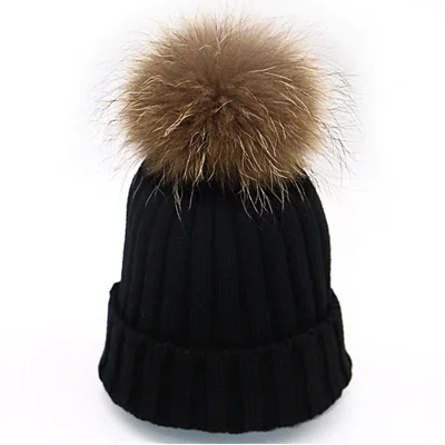Модная зимняя женская шапка, меховая шапка с помпонами, зимняя шапка для женщин, вязаная шапка бини, шапка, Толстая Женская шапка Skullies Beanies - Цвет: style 4