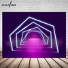 Neon Glow Fashion Party Backdrops 3D Aperture Stage Light Future Sense Electronic Beam Laser Spray Backgrounds For Photography ► Photo 3/6