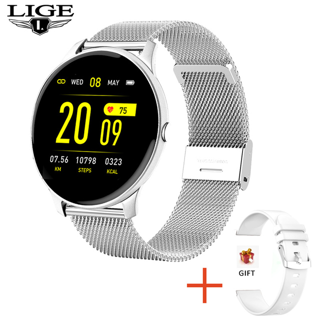 2020 fashion Womens Smart Watches Waterproof Sports Fitness Watch Luxury Heart Rate Smart Watch for women For Android IOS