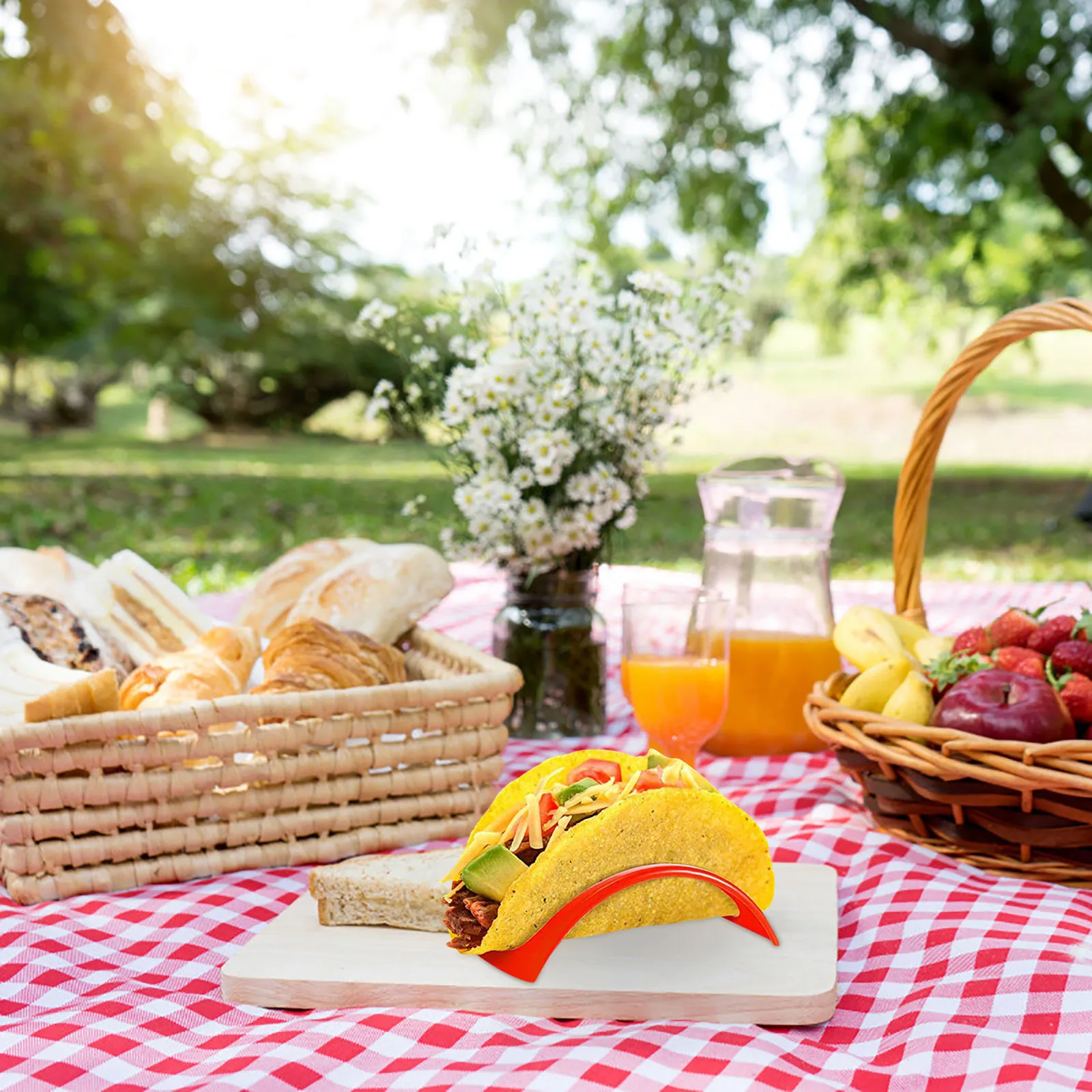 6PCS Colorful Plastic Taco Shell Tortilla Holder Taco Holder Plate Protector Food For Kitchen Tacos Sanitary Comal