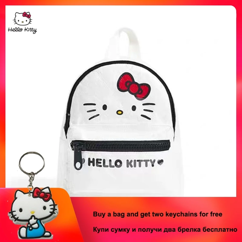 

2019 New HELLO KITTY Fashion Printing Mini Backpack Student Bag Paper Material Backpack Multi-function Ladies Casual Bag