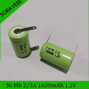 

Soravess NIMH 1.2v 2/3A 1600mAh Battery for Rc toys Cars Tanks Robots Boats Guns Ni-MH 1.2v 1600mAh Rechargeable Battery
