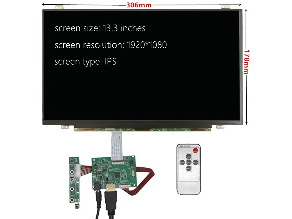 13.3 ġ 1920*1080 IPS ũ LCD HDMI ȣȯ ÷ ̹  ,   2 3 ٳ   ǻͿ
