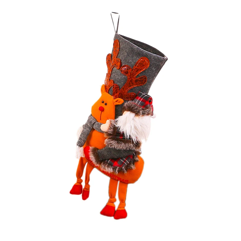 

Christmas Socks Decoration Christmas Tree Pendant Christmas Candy Gift Bag Large Cute Cartoon Riding Deer Socks