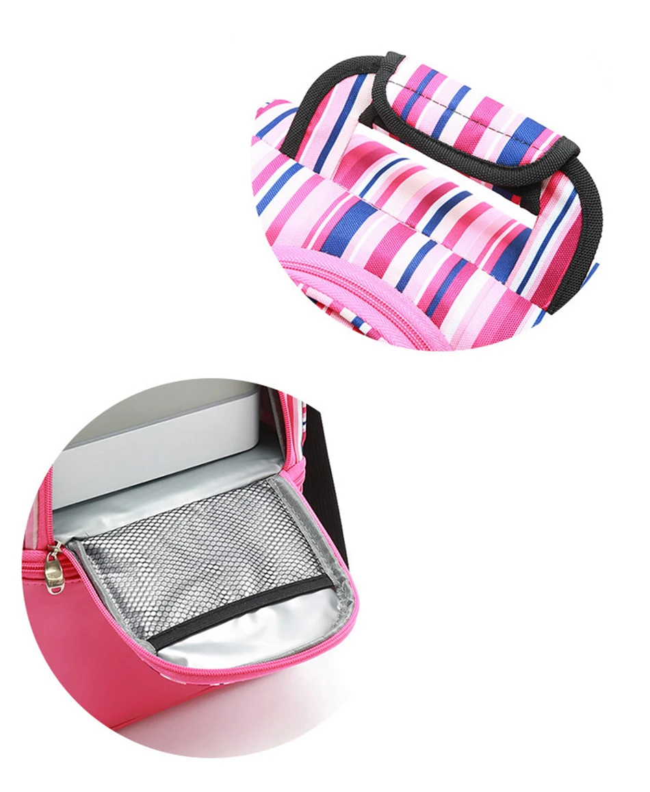 Fashion Double Layer Lunch Bag Portable Outdoor Waterproof Picnic Thermal Food Cooler Ice Thicken Insulated Oxford Cloth Tote