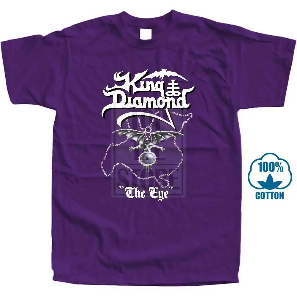 Фиолетовый King Diamond The Eye 1990 фиолетовая футболка Размеры S 5Xl хлопок Мужская забавная футболка с круглым вырезом и коротким рукавом 021440 - Цвет: Фиолетовый